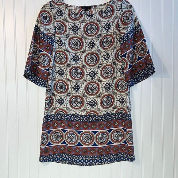 Bebop Womens XS Paisley Be You Be Free 3/4 Sleeve Casual Shift Dress XS - Picture 1 of 10